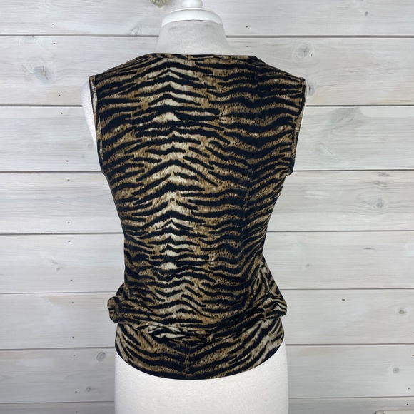 Worthington Stretch Animal Stripe Sleeveless Top - Picture 3 of 5